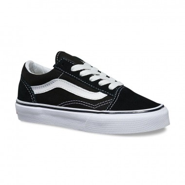 VANS OLD SKOOL KIDS SHOES BLACK/TRUE WHITE