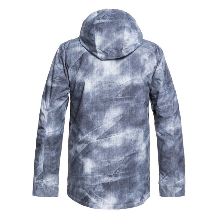 QUIKSILVER MISSION PRINTED SNOW JACKET GREY SIMPLE TEXTURE