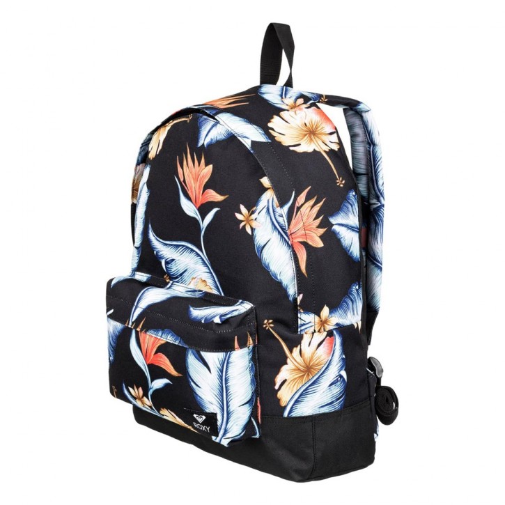 ROXY SUGAR BABY BACKPACK ANTHRACITE TROPICAL LOVE