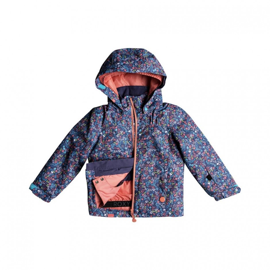 ROXY MINI JETTY SNOW JACKET GIRLS BACHELOR BUTTON/RUMBA