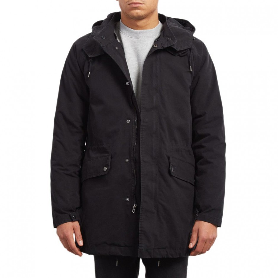 VOLCOM STONER PARKA JACKET BLACK