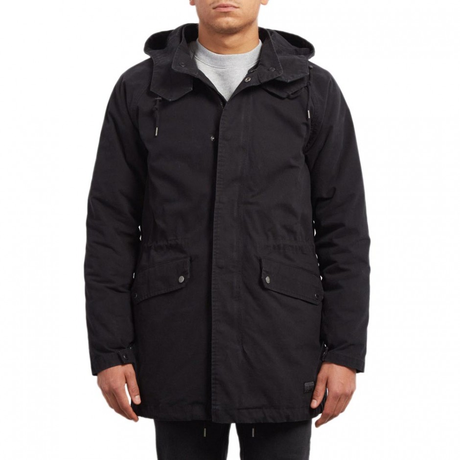 VOLCOM STONER PARKA JACKET BLACK