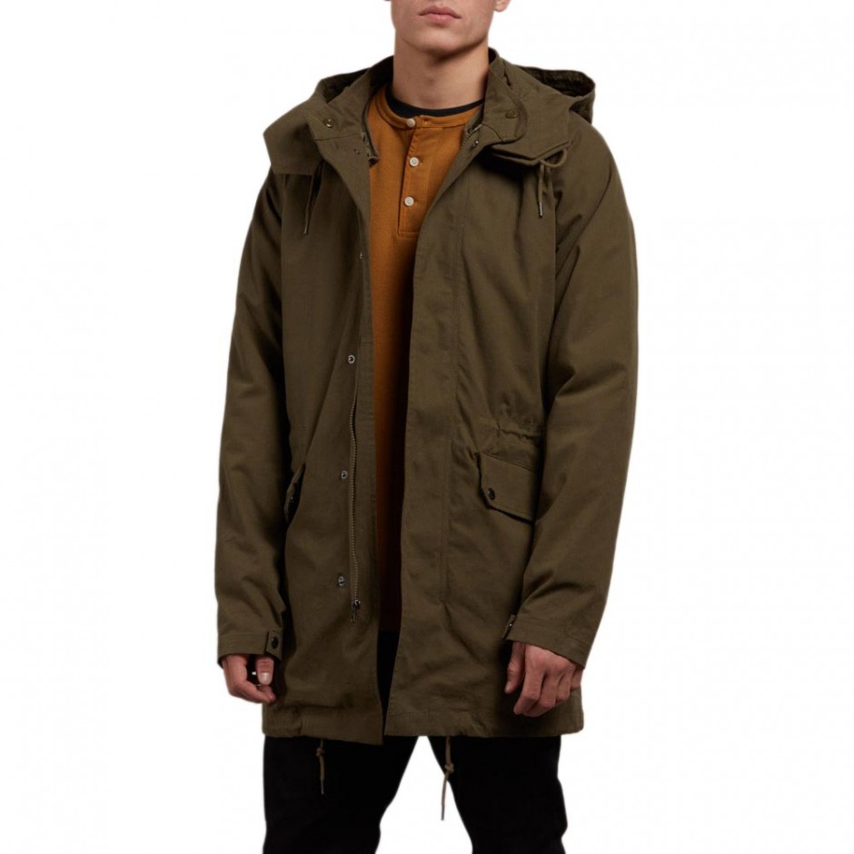 VOLCOM STONER PARKA JACKET MILITARY