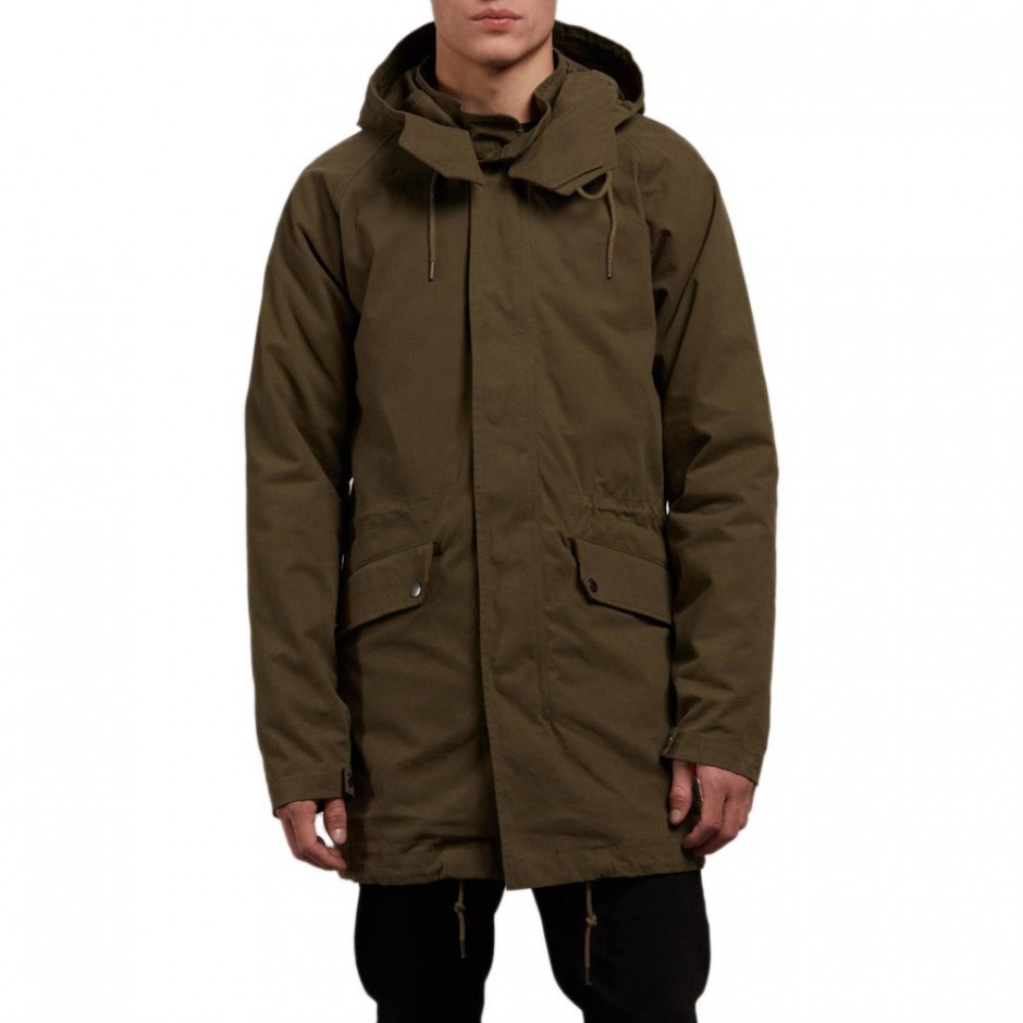 VOLCOM STONER PARKA JACKET MILITARY