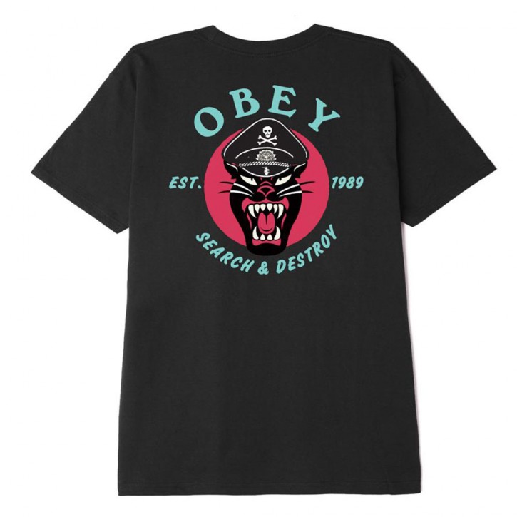 OBEY BATTLE PANTHER CLASSIC TEE BLACK
