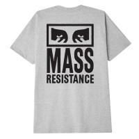 OBEY MASS RESISTANCE CLASSIC TEE HEATHER GREY