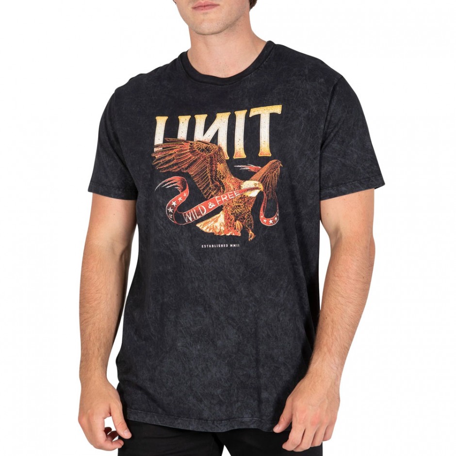 UNIT FREE FLIGHT TEE VINTAGE BLACK