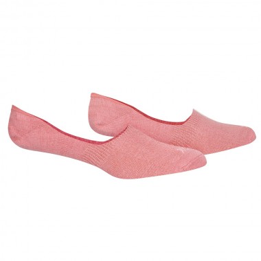 ODD SOX BASIX NO SHOW SOLID W SALMON HEATHER SOCKS