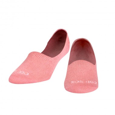 ODD SOX BASIX NO SHOW SOLID W SALMON HEATHER SOCKS