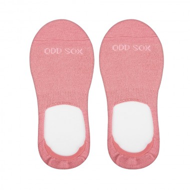 ODD SOX BASIX NO SHOW SOLID W SALMON HEATHER SOCKS