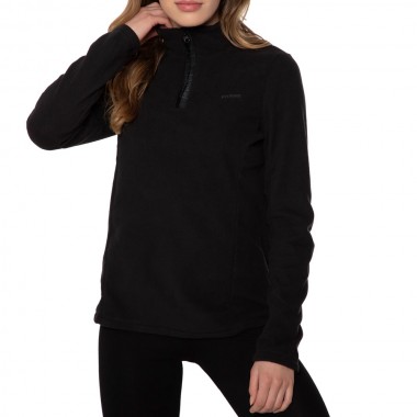 PROTEST MUTEZ 1/4 ZIP TOP FLEECE TRUE BLACK