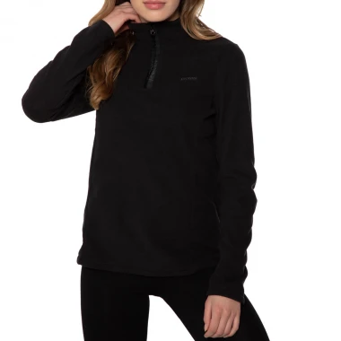 PROTEST MUTEZ 1/4 ZIP TOP FLEECE TRUE BLACK