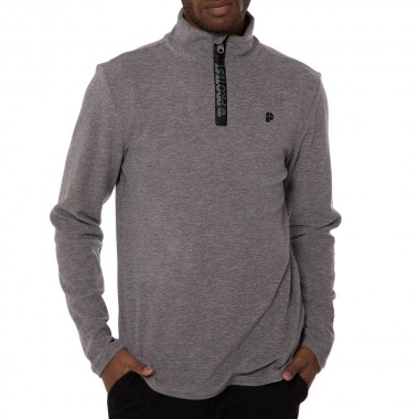 PROTEST PERFECTYM 1/4 ZIP TOP FLEECE DARK GREY MELEE