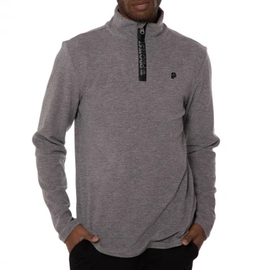 PROTEST PERFECTYM 1/4 ZIP TOP FLEECE DARK GREY MELEE