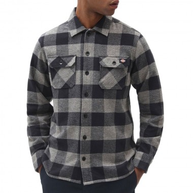 DICKIES NEW SACRAMENTO L/S SHIRT GREY MELANGE