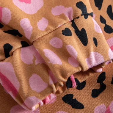 FEMI STORIES NANDU SWEATPANTS PINK BROWN LEOPARD