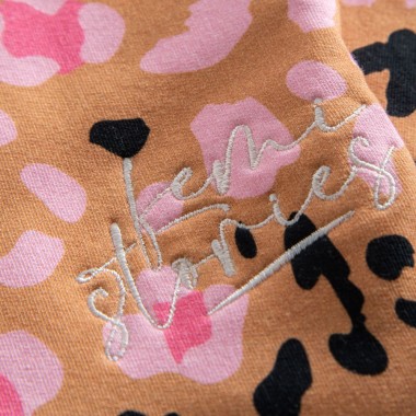 FEMI STORIES NANDU SWEATPANTS PINK BROWN LEOPARD