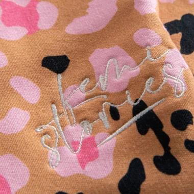 FEMI STORIES NANDU SWEATPANTS PINK BROWN LEOPARD