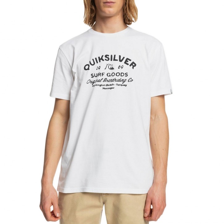 QUIKSILVER CLOSED CAPTION SS TEE WHITE