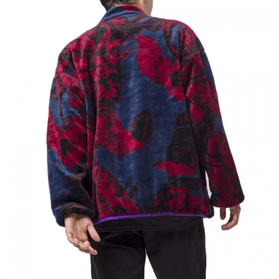 HUF SATIVA FLORAL F/Z SHERPA NAVY BLAZER