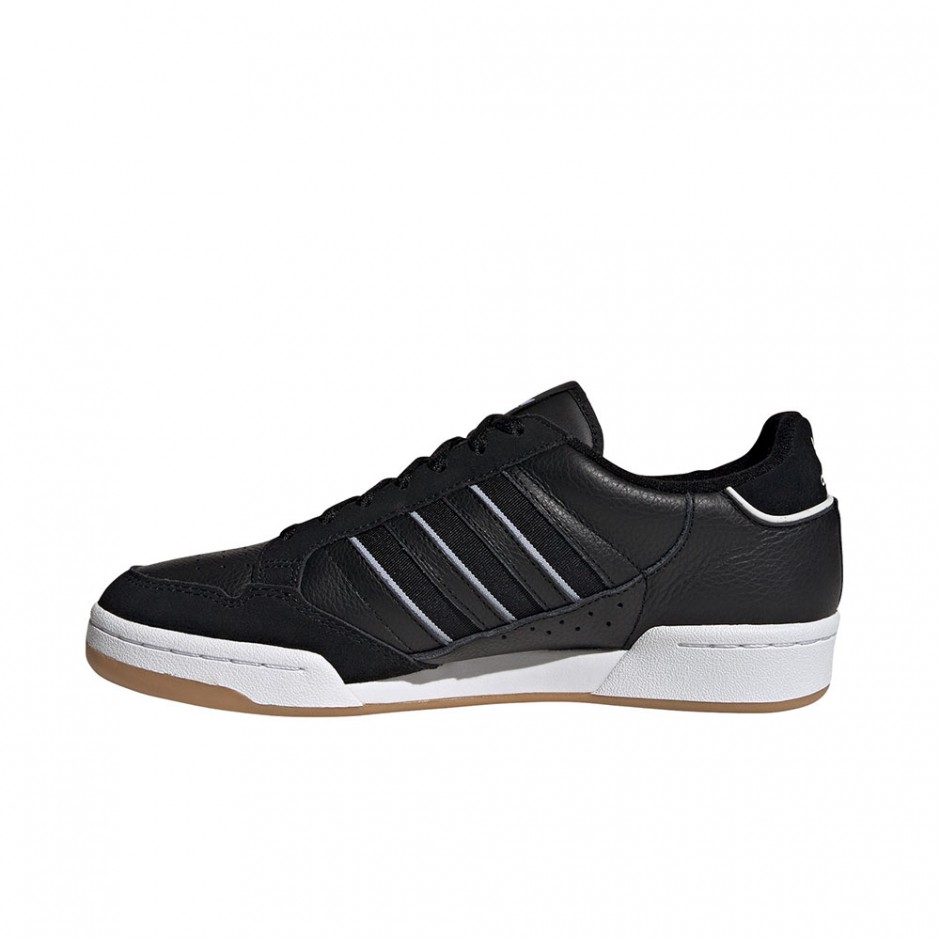 ADIDAS CONTINENTAL 80 SHOES STRIPES CBLK/FTWR WHT/GUM 3 ADIDAS CONTINENTAL 80 SHOES STRIPES CBLK/FTWR WHT/GUM 3