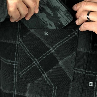 HORSEFEATHERS DOUGH INSULATED L/S SHIRT ANTHRACITE