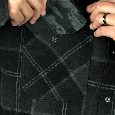 HORSEFEATHERS DOUGH INSULATED L/S SHIRT ANTHRACITE