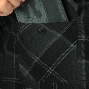 HORSEFEATHERS DOUGH L/S SHIRT ANTHRACITE