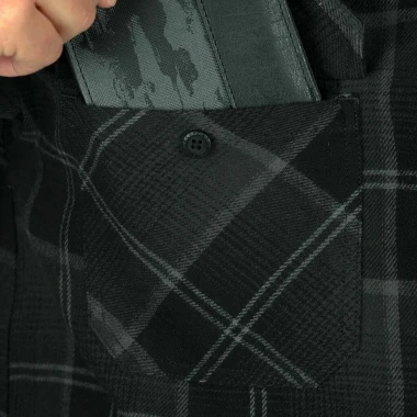 HORSEFEATHERS DOUGH L/S SHIRT ANTHRACITE
