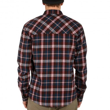 HORSEFEATHERS DOUGH L/S SHIRT PETROL BLUE