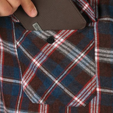 HORSEFEATHERS DOUGH L/S SHIRT PETROL BLUE