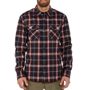HORSEFEATHERS DOUGH L/S SHIRT PETROL BLUE