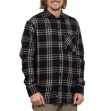 HORSEFEATHERS MELVIN L/S SHIRT DARK BLUE