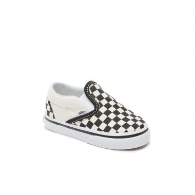 VANS CLASSIC SLIP-ON TOD SHOES BLACK/WHITE CHECKERBOARD
