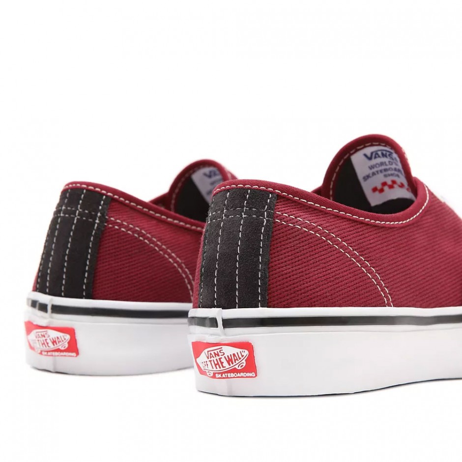 VANS SKATE AUTHENTIC SHOES ASPHALT/POMEGRANATE display picture 1