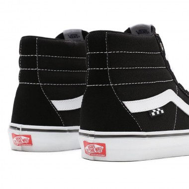 VANS SKATE SK8-HI SHOES BLACK/WHITE