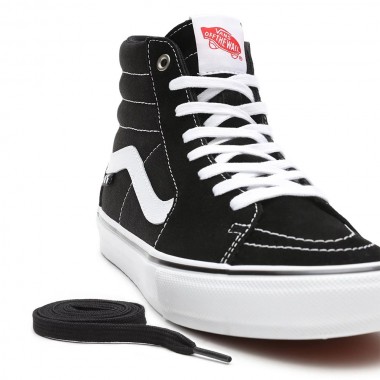 VANS SKATE SK8-HI SHOES BLACK/WHITE