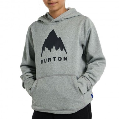 BURTON OAK KIDS HOODIE GRAY HEATHER