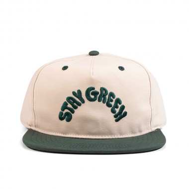 THE DUDES GREEN DUDES UNSTRUCTURED 6 PANEL CAP OFF-WHITE