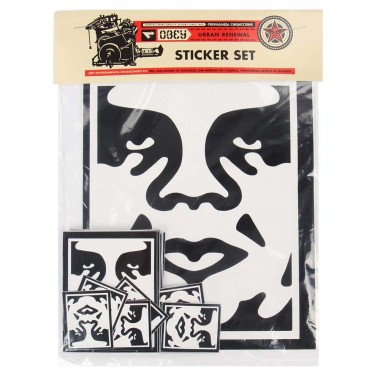 OBEY FACE STICKER PACK 2-ICON ASSORTED