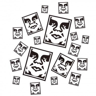 OBEY FACE STICKER PACK 2-ICON ASSORTED