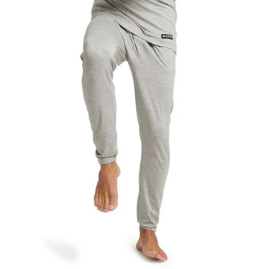 BURTON MIDWEIGHT BASE LAYER THERMAL PANTS GRAY HEATHER
