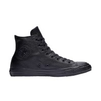 CONVERSE CHUCK TAYLOR ALL STAR LEATHER HIGH TOP BLK MONO