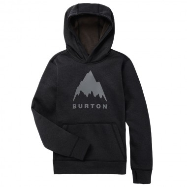 BURTON OAK KIDS HOODIE TRUE BLACK HEATHER