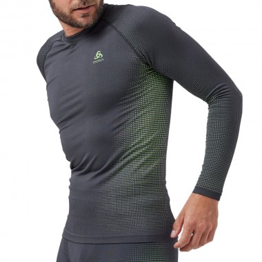 ODLO PERFORMANCE WARM ECO BL LS TOP CREW OD GRAPH GR/LNG LIZ