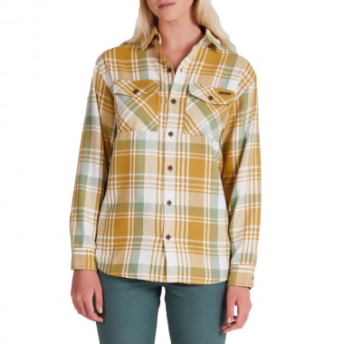 SALTY CREW LONG HAUL W FLANNEL SHIRT WORKWEAR BROWN