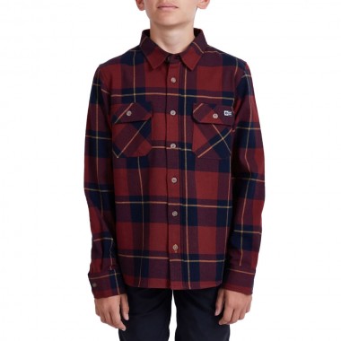 SALTY CREW FIRST LIGHT KIDS FLANNEL L/S SHIRT NAVY