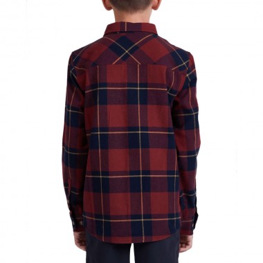 SALTY CREW FIRST LIGHT KIDS FLANNEL L/S SHIRT NAVY