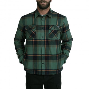 SALTY CREW DAWN PATROL SHACKET L/S SHIRT GREEN