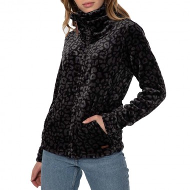 PROTEST PRTPACO FULL ZIP TOP FLEECE TRUE BLACK